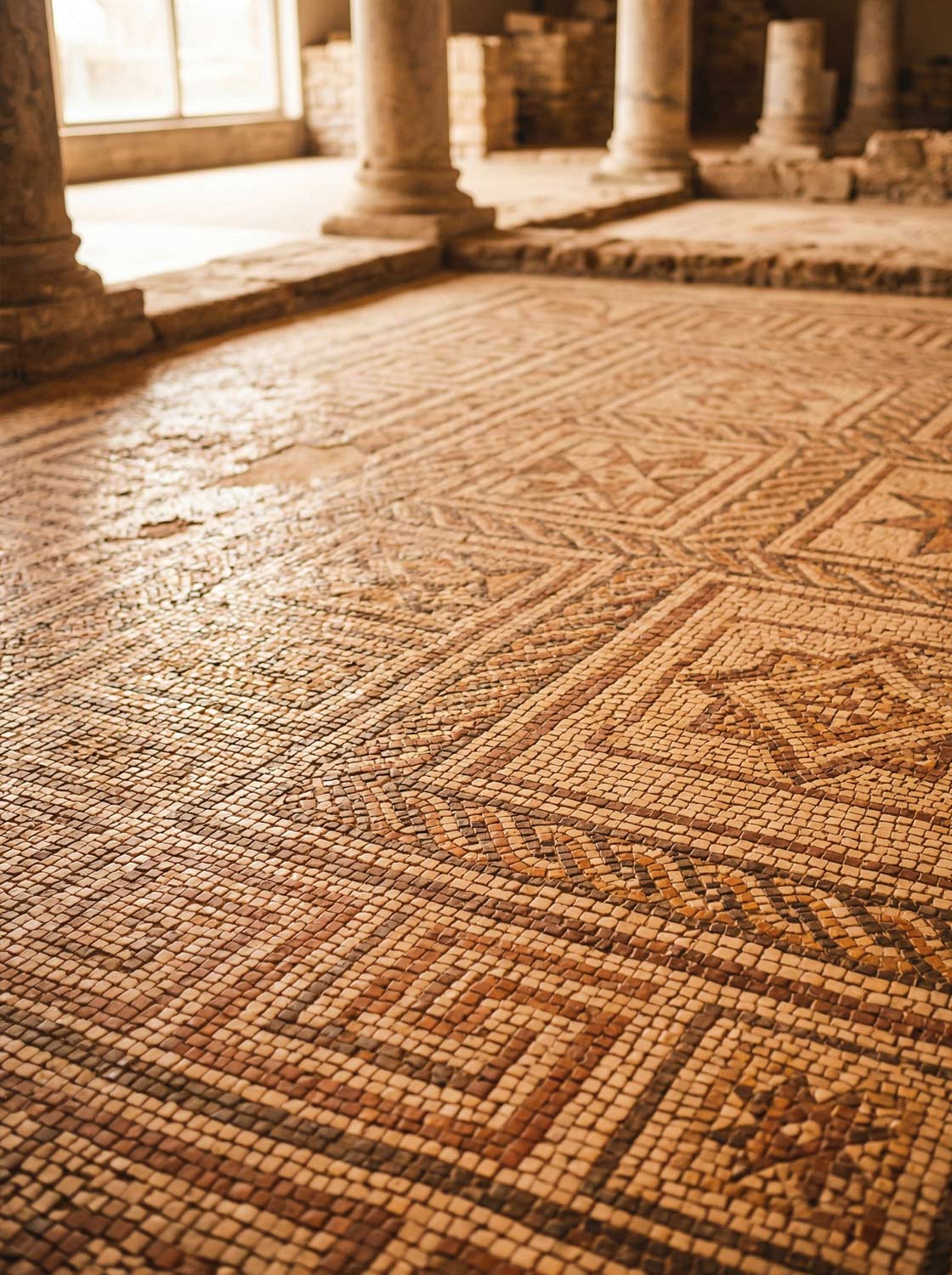 Hadrian's Wall stretching across the English countryside